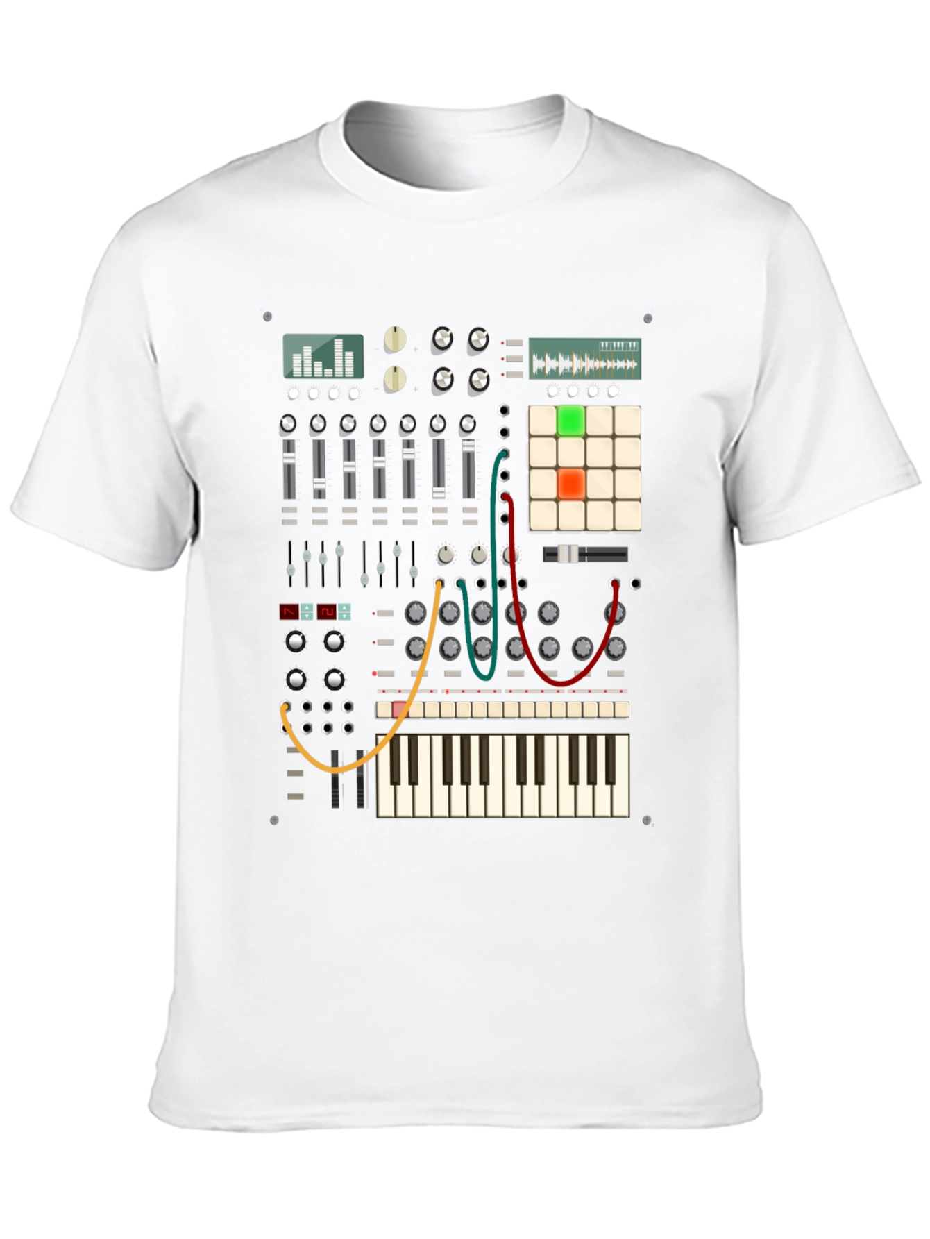 Synthesizer Graphic T-Shirt - Music Lover Tee