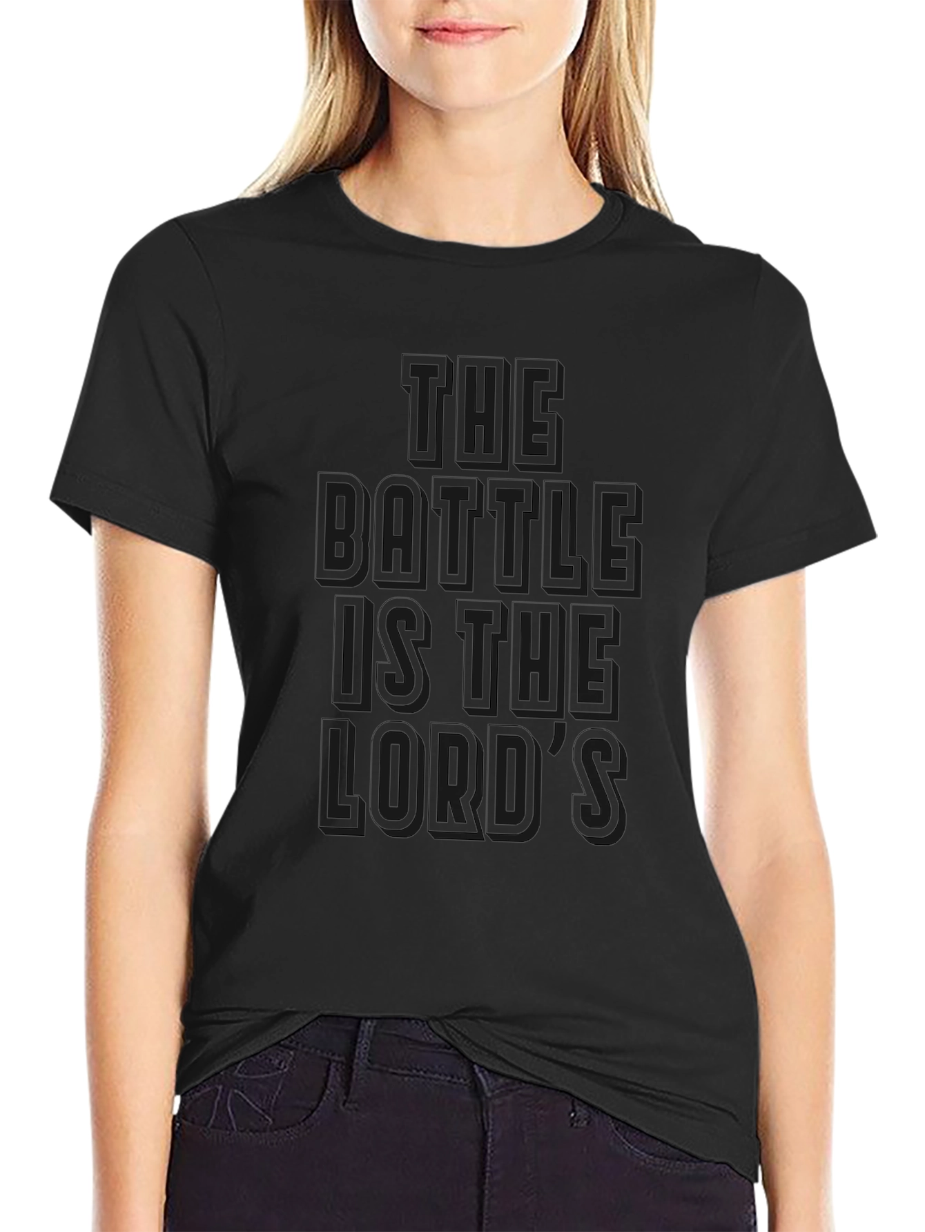 The Battle is the Lords Black T-Shirt
