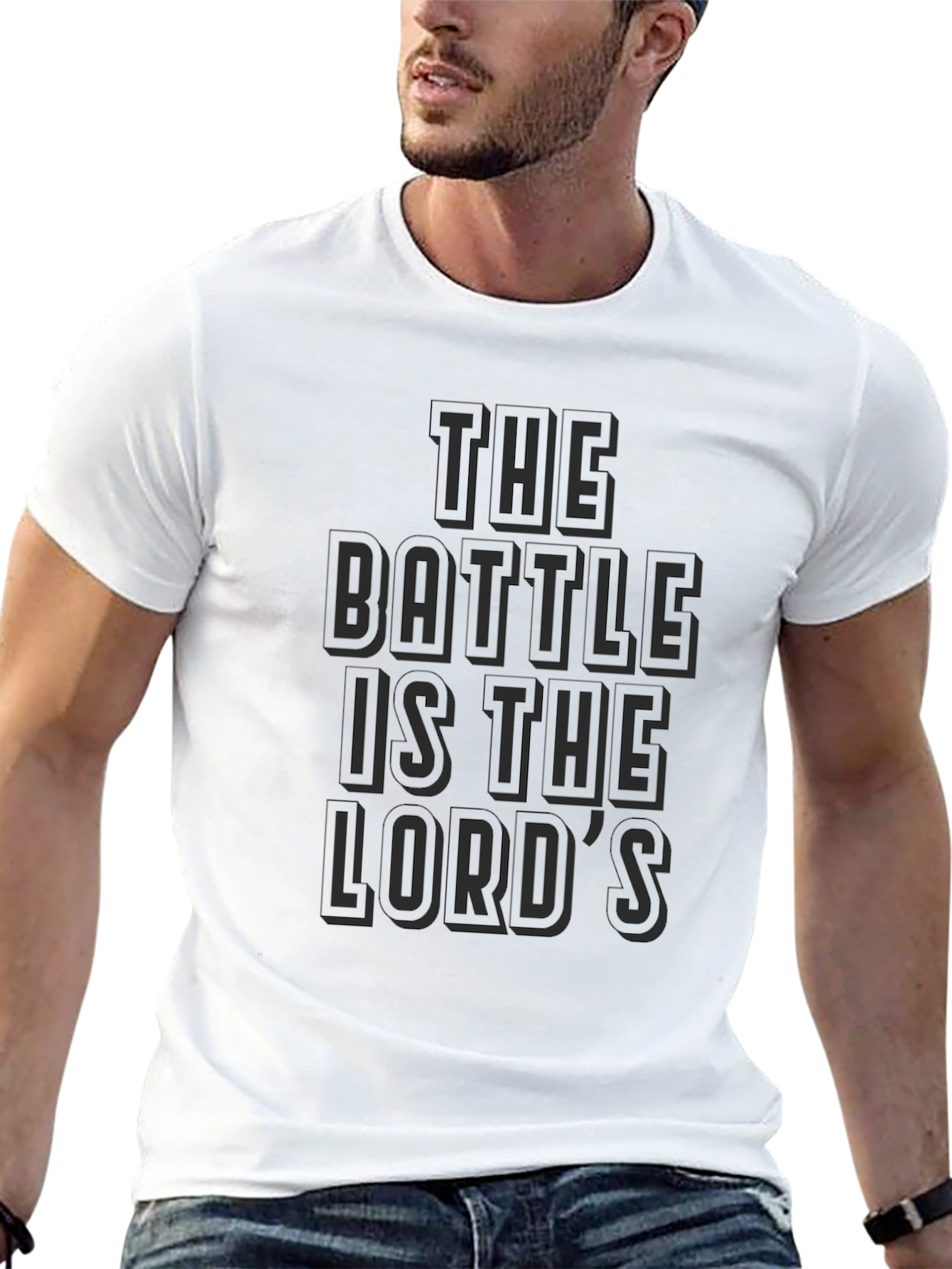 The Battle is the Lords Black T-Shirt