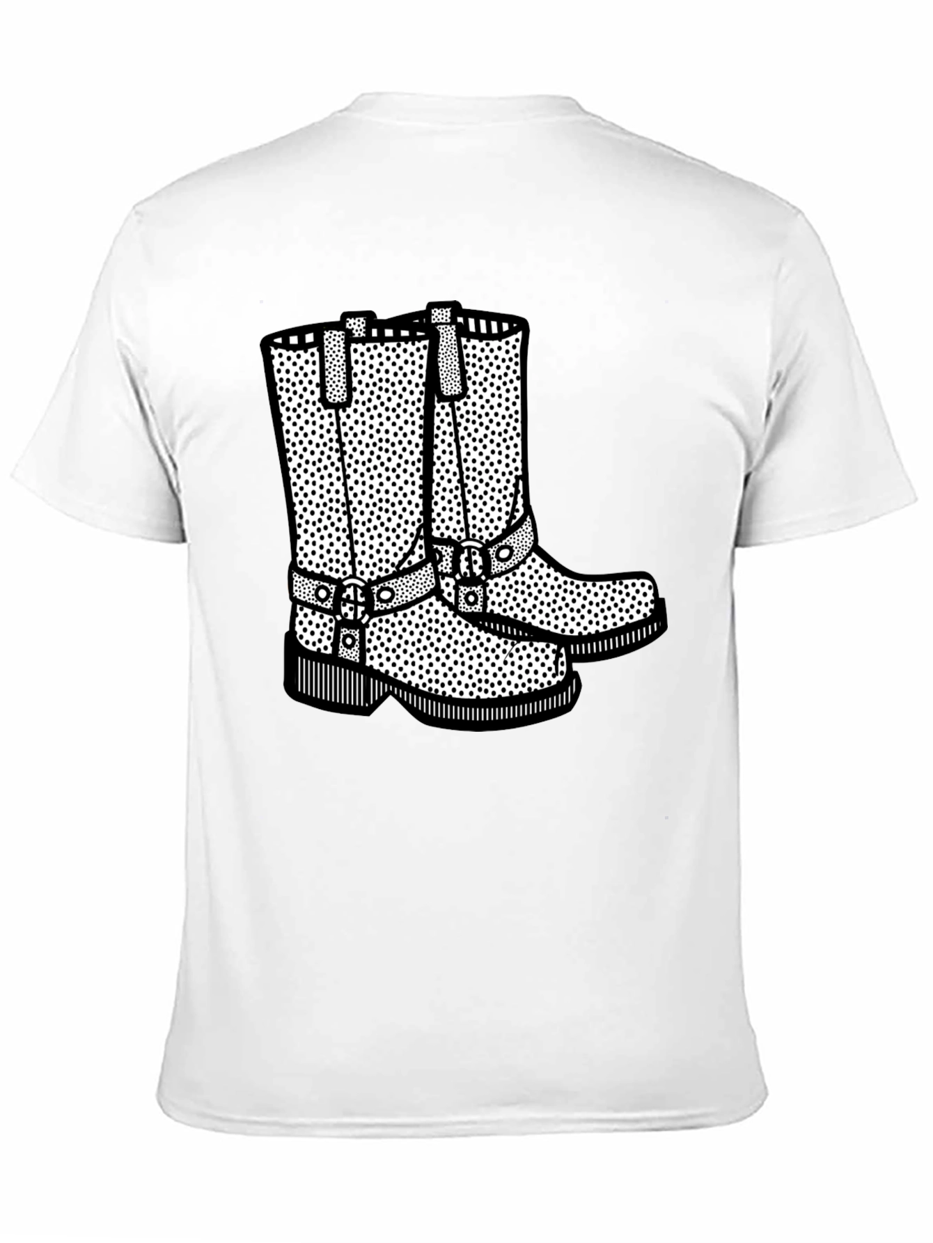 Cowboy Boot Graphic Print Black T-Shirt