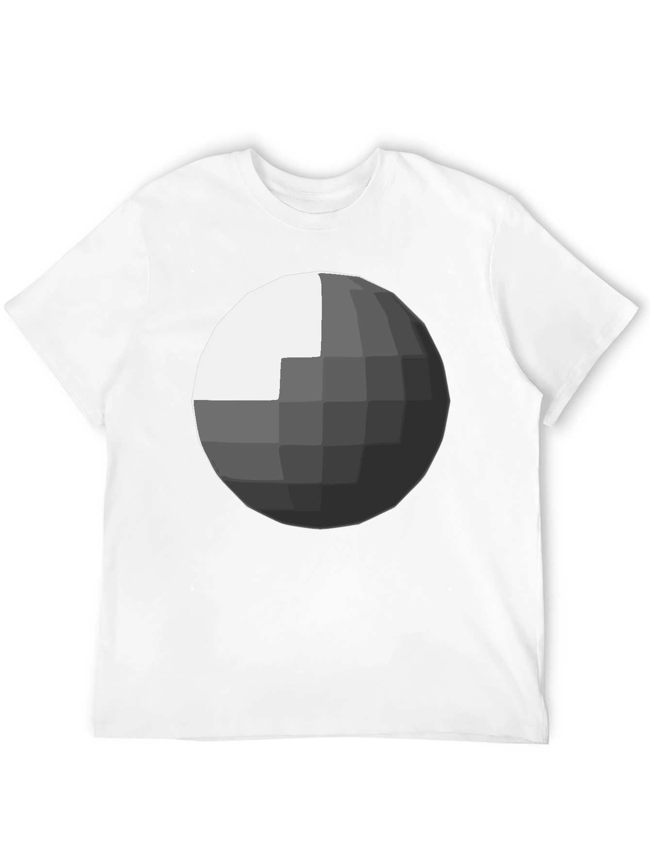 Geometric Sphere Graphic Black T-Shirt