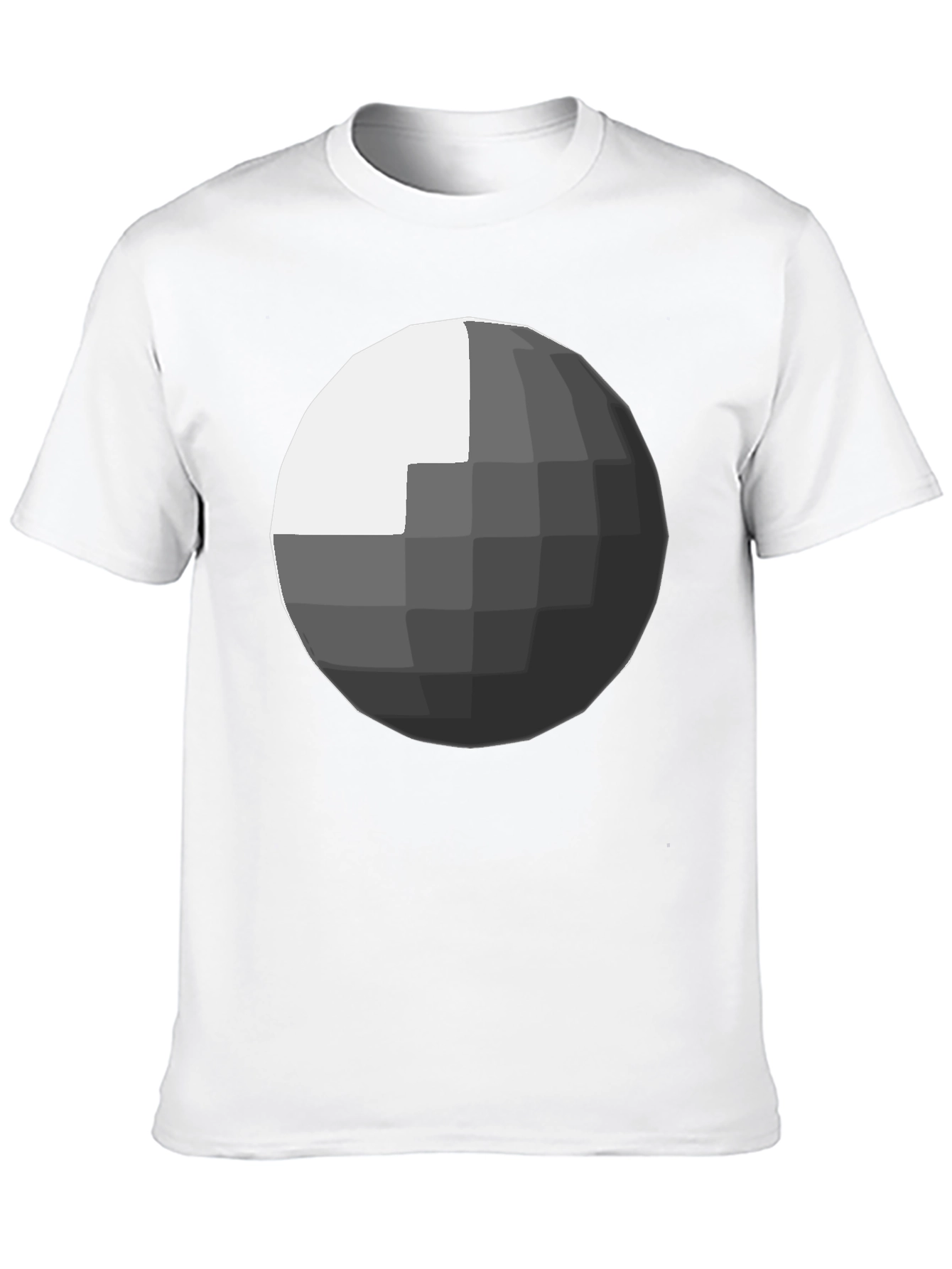 Geometric Sphere Graphic Black T-Shirt