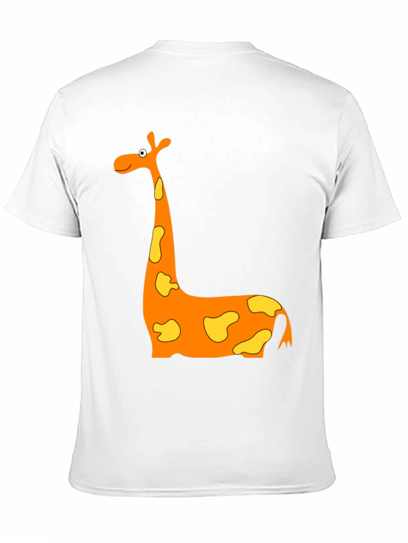 Cartoon Giraffe Graphic T-Shirt - Black