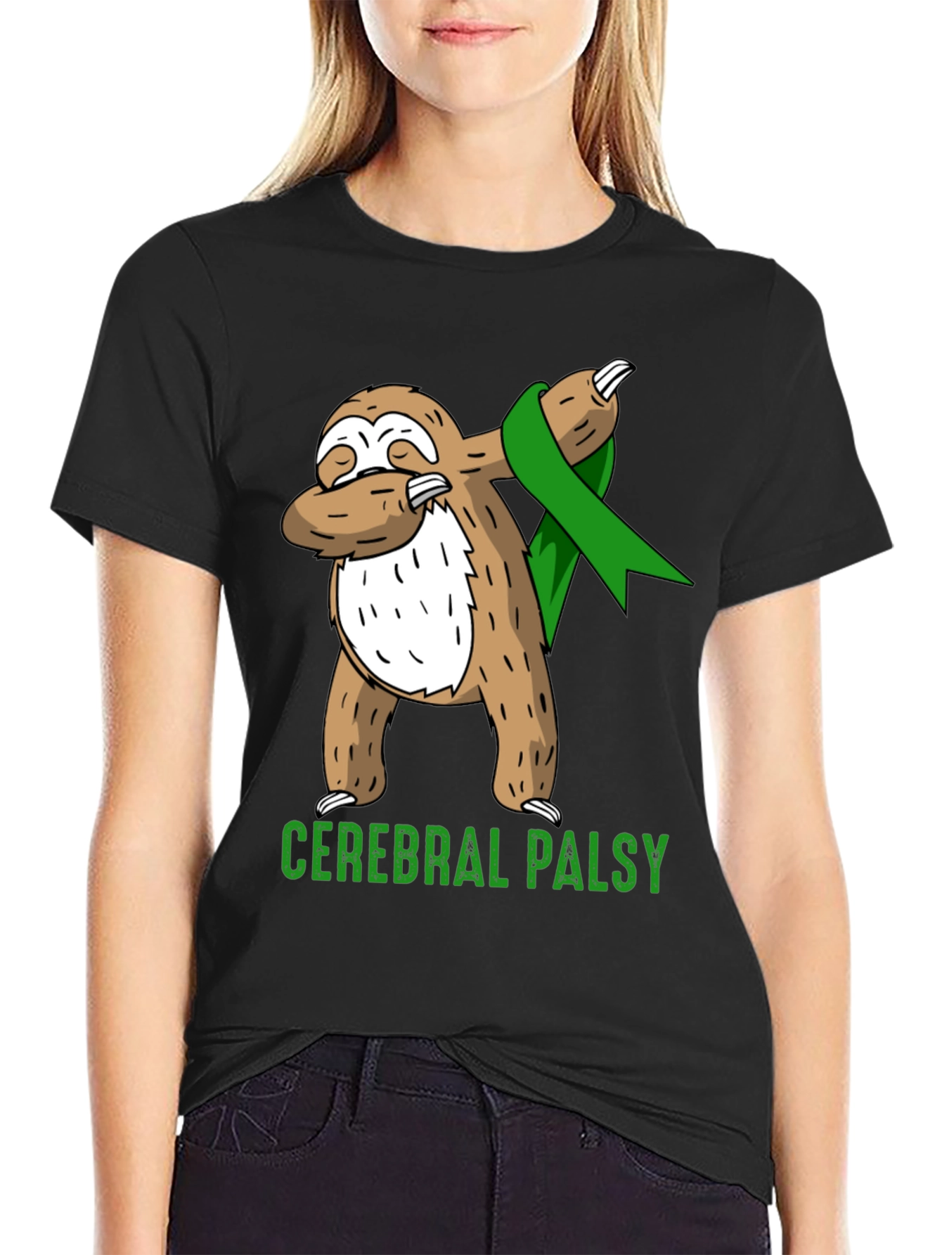 Cerebral Palsy Awareness Sloth Dabbing T-Shirt