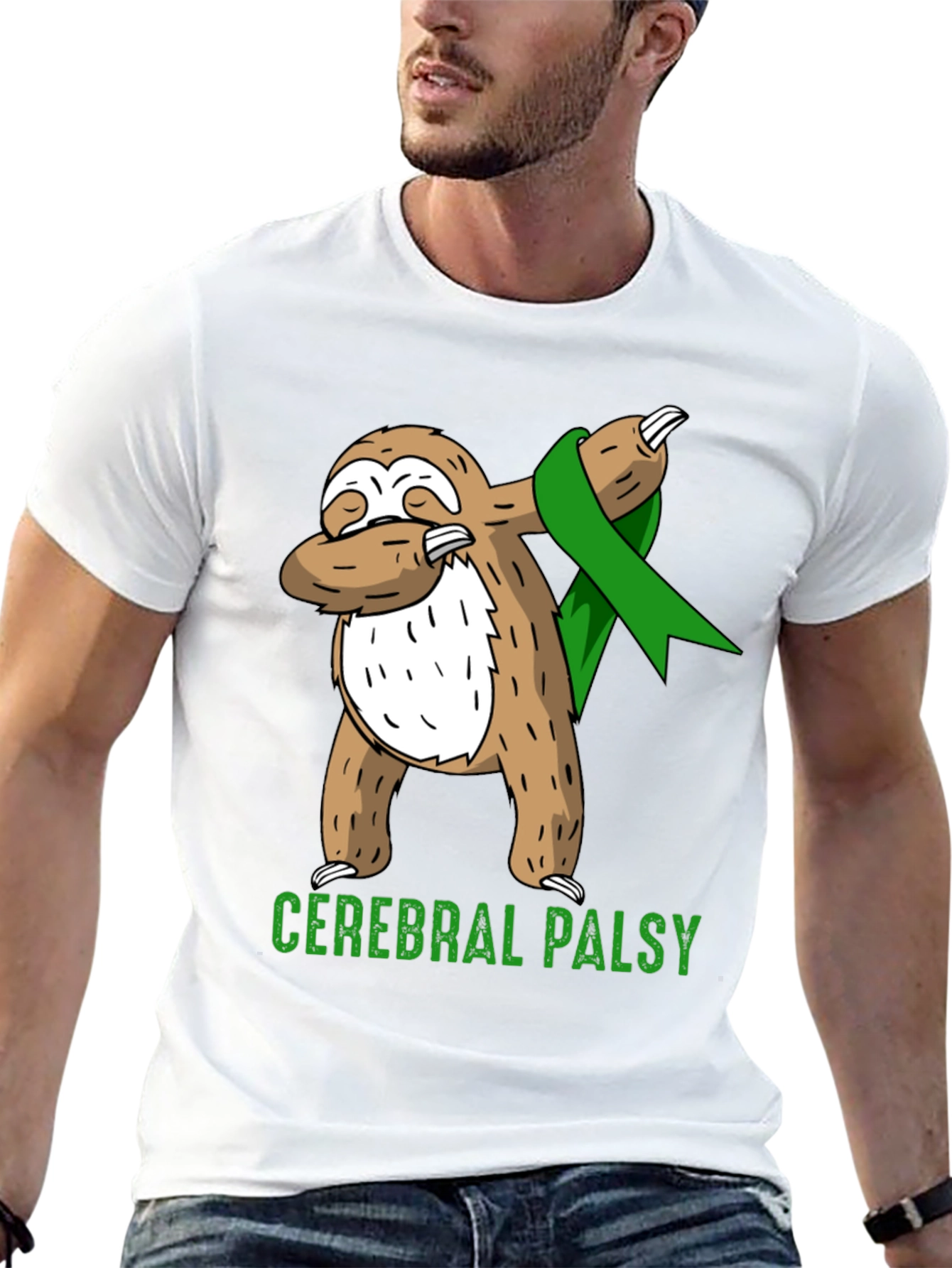 Cerebral Palsy Awareness Sloth Dabbing T-Shirt