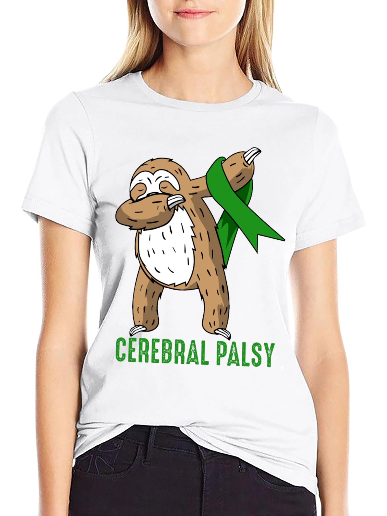 Cerebral Palsy Awareness Sloth Dabbing T-Shirt