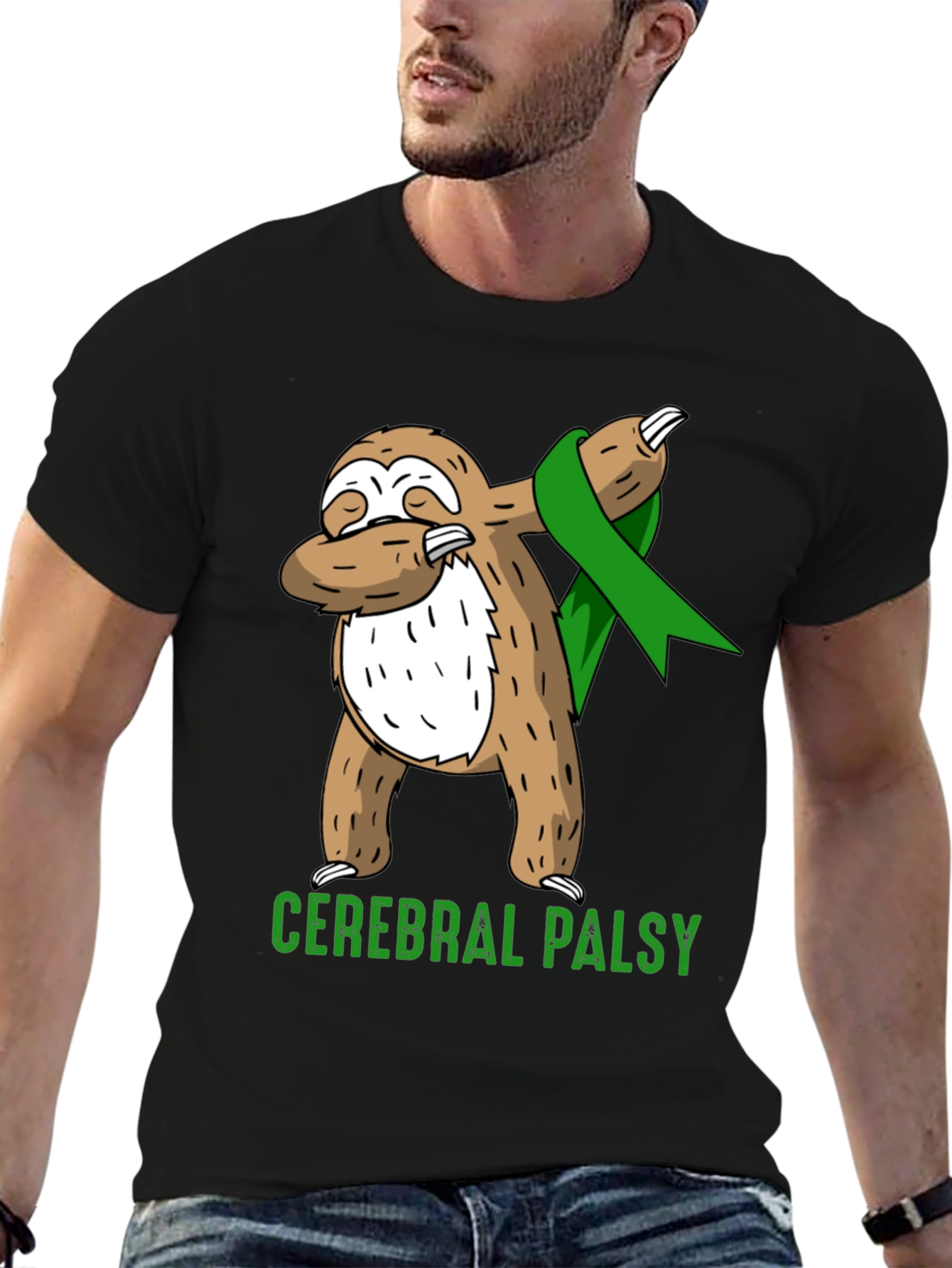 Cerebral Palsy Awareness Sloth Dabbing T-Shirt