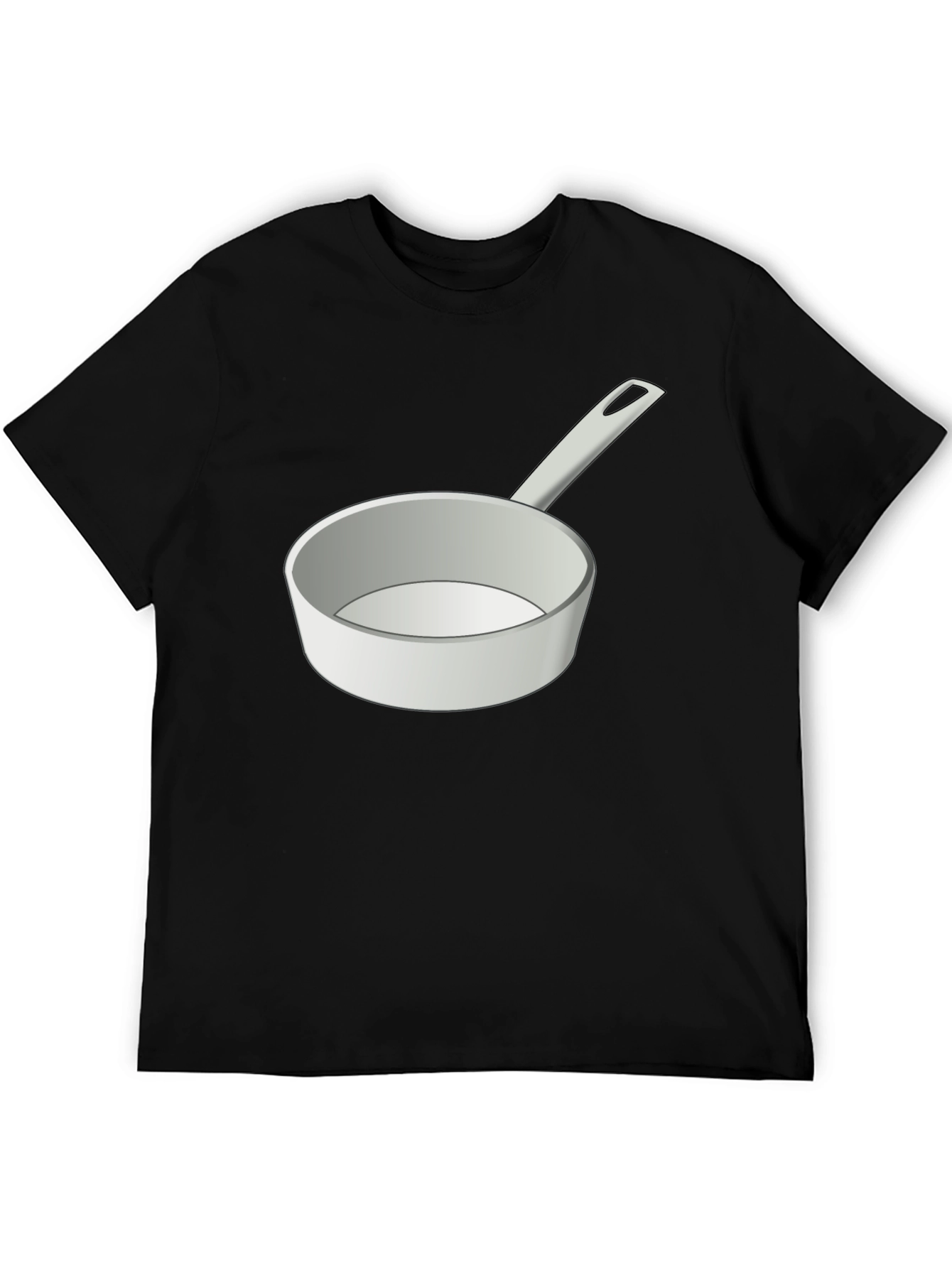 Novelty Cookware Graphic Tee - Black Cotton T-Shirt