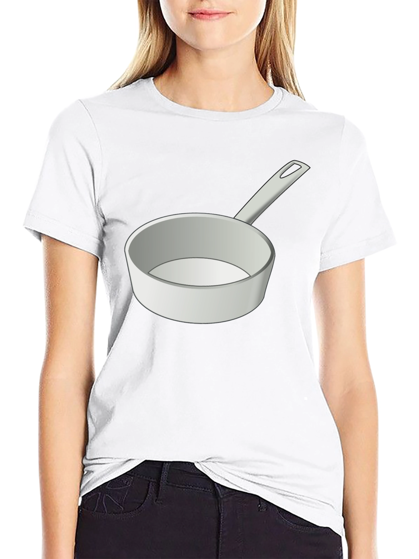 Novelty Cookware Graphic Tee - Black Cotton T-Shirt