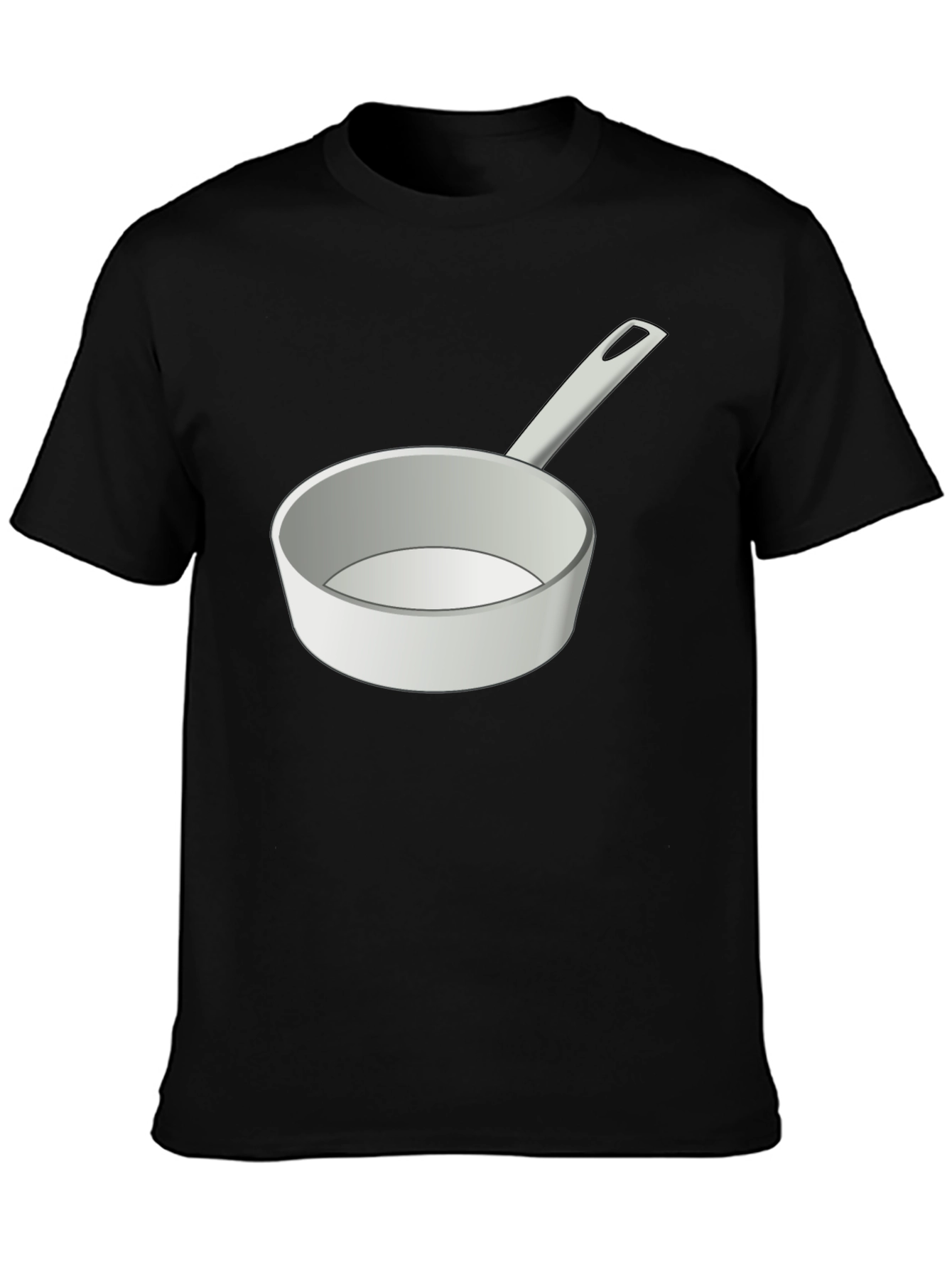 Novelty Cookware Graphic Tee - Black Cotton T-Shirt