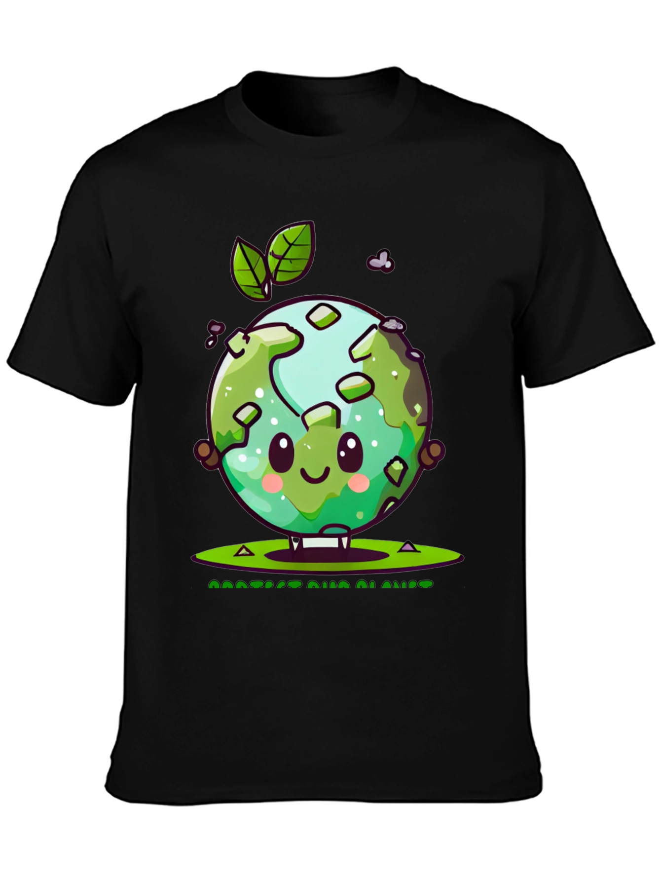 Cute Earth Graphic Tee - Protect Our Planet