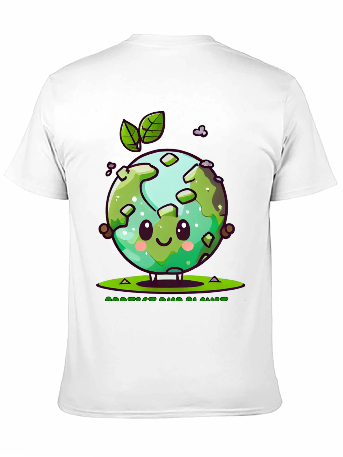 Cute Earth Graphic Tee - Protect Our Planet