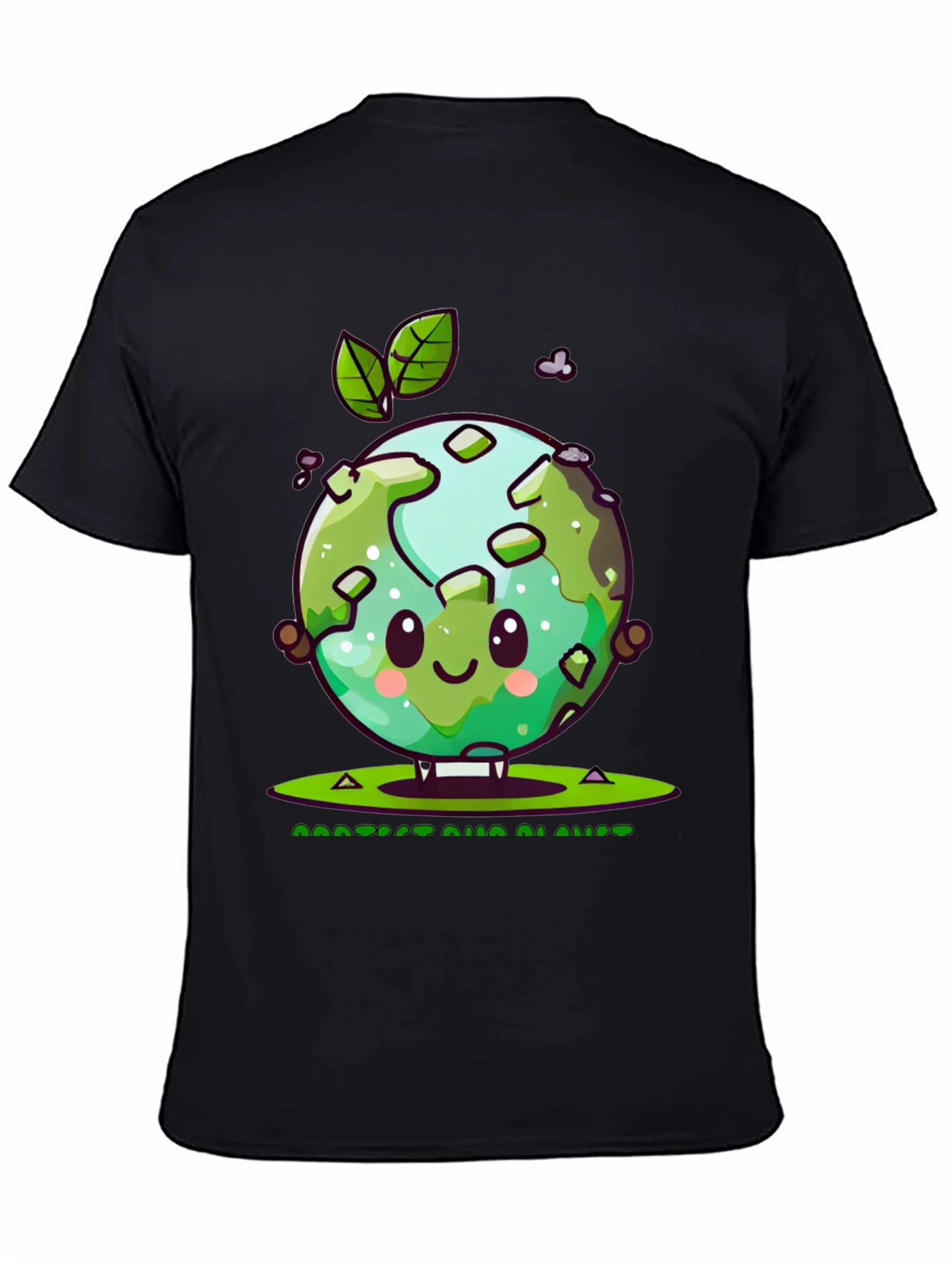 Cute Earth Graphic Tee - Protect Our Planet