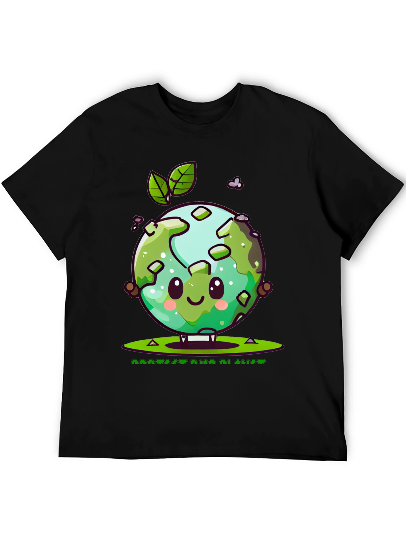 Cute Earth Graphic Tee - Protect Our Planet