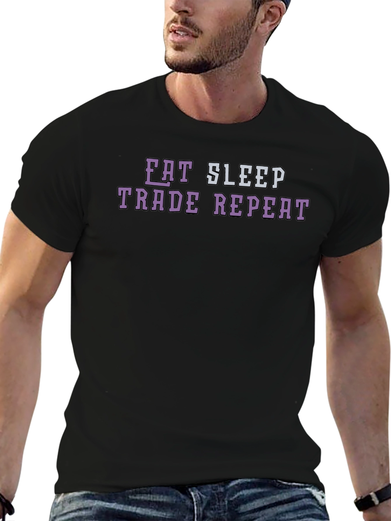 Eat Sleep Trade Repeat Funny Trader T-Shirt