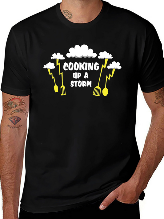Cooking Up A Storm Black T-Shirt