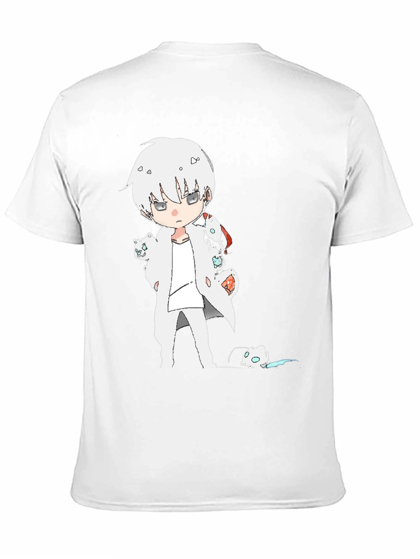 Anime Manga T-Shirt Black Cotton