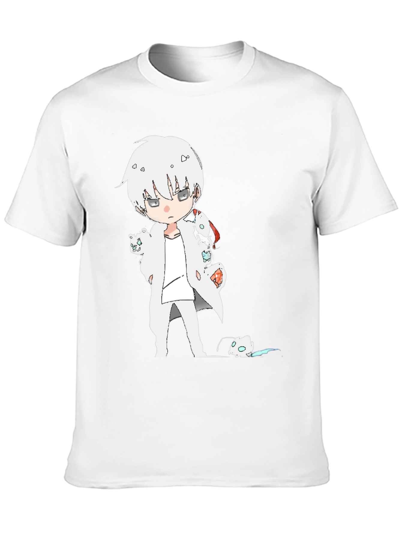 Anime Manga T-Shirt Black Cotton