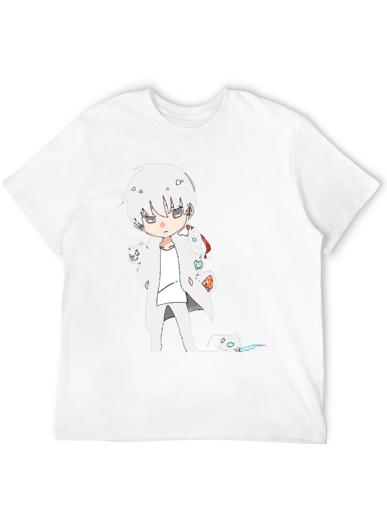 Anime Manga T-Shirt Black Cotton