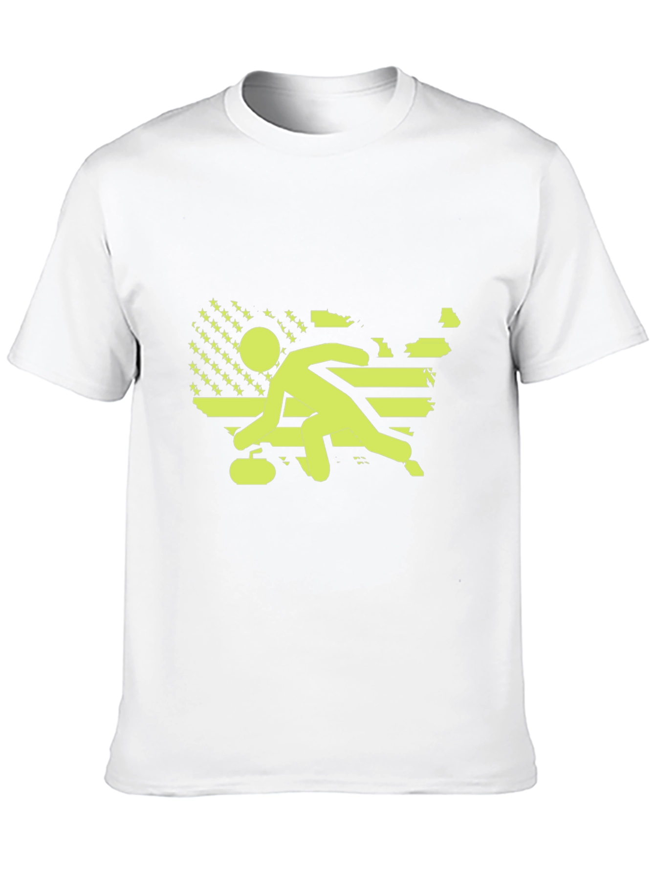 Curling USA Flag T-Shirt