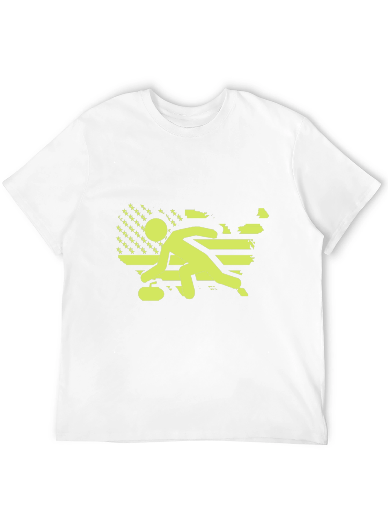 Curling USA Flag T-Shirt