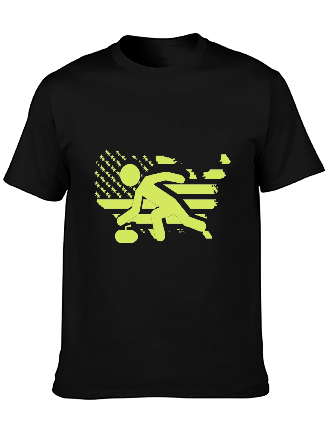 Curling USA Flag T-Shirt