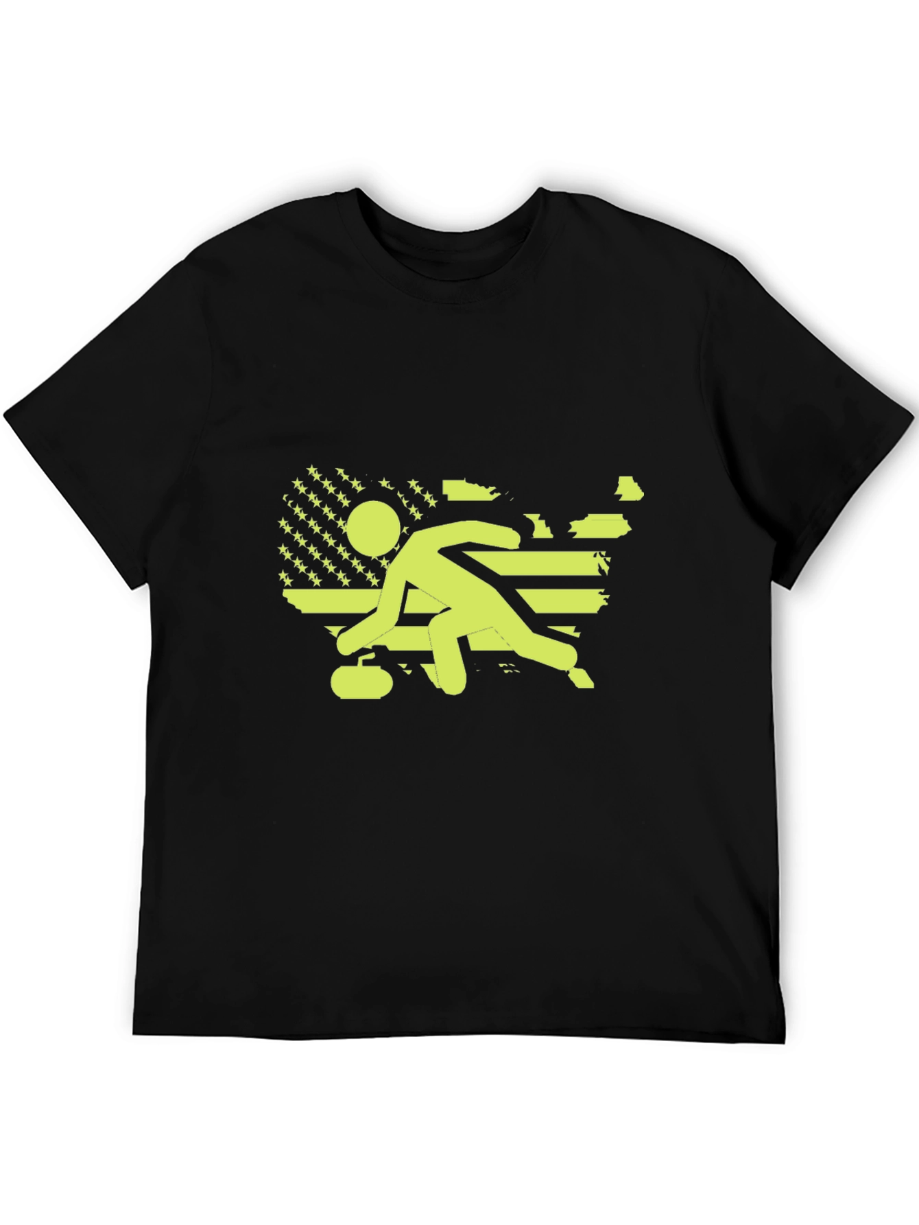Curling USA Flag T-Shirt