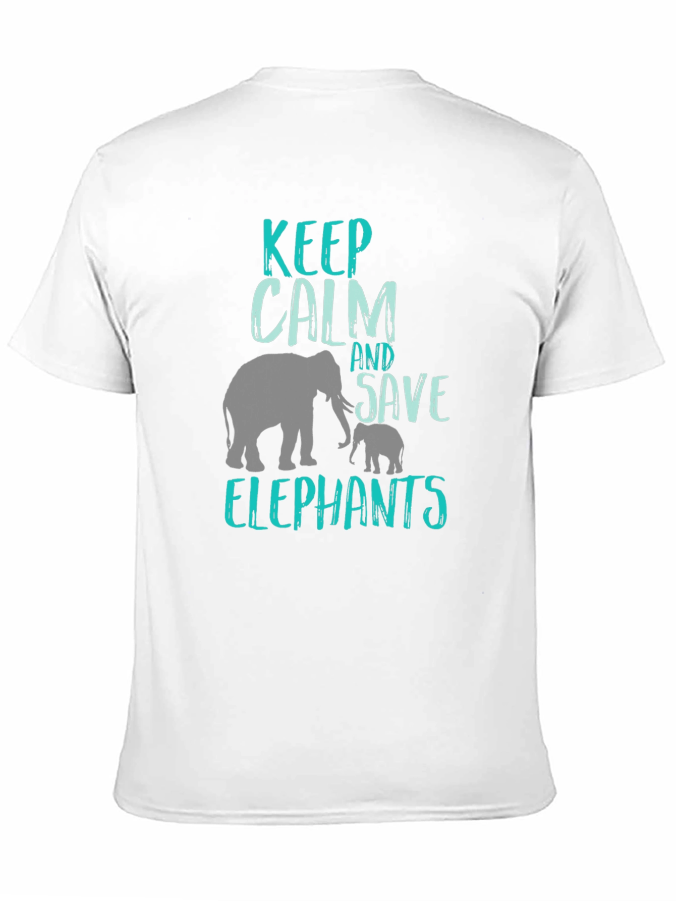 Keep Calm & Save Elephants T-Shirt - Black