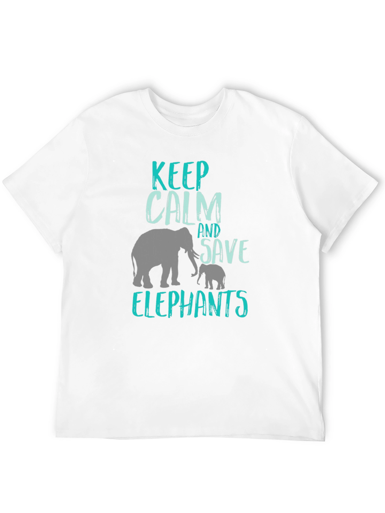 Keep Calm & Save Elephants T-Shirt - Black