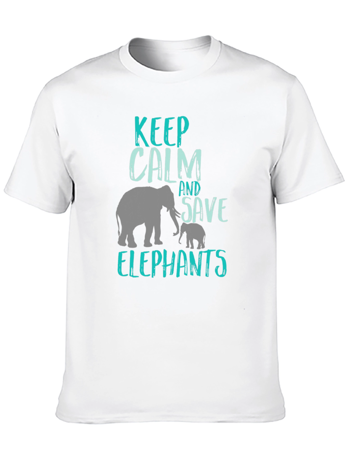 Keep Calm & Save Elephants T-Shirt - Black