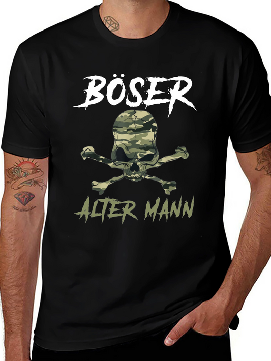 BÖSER Alter Mann T-Shirt - Camo Skull