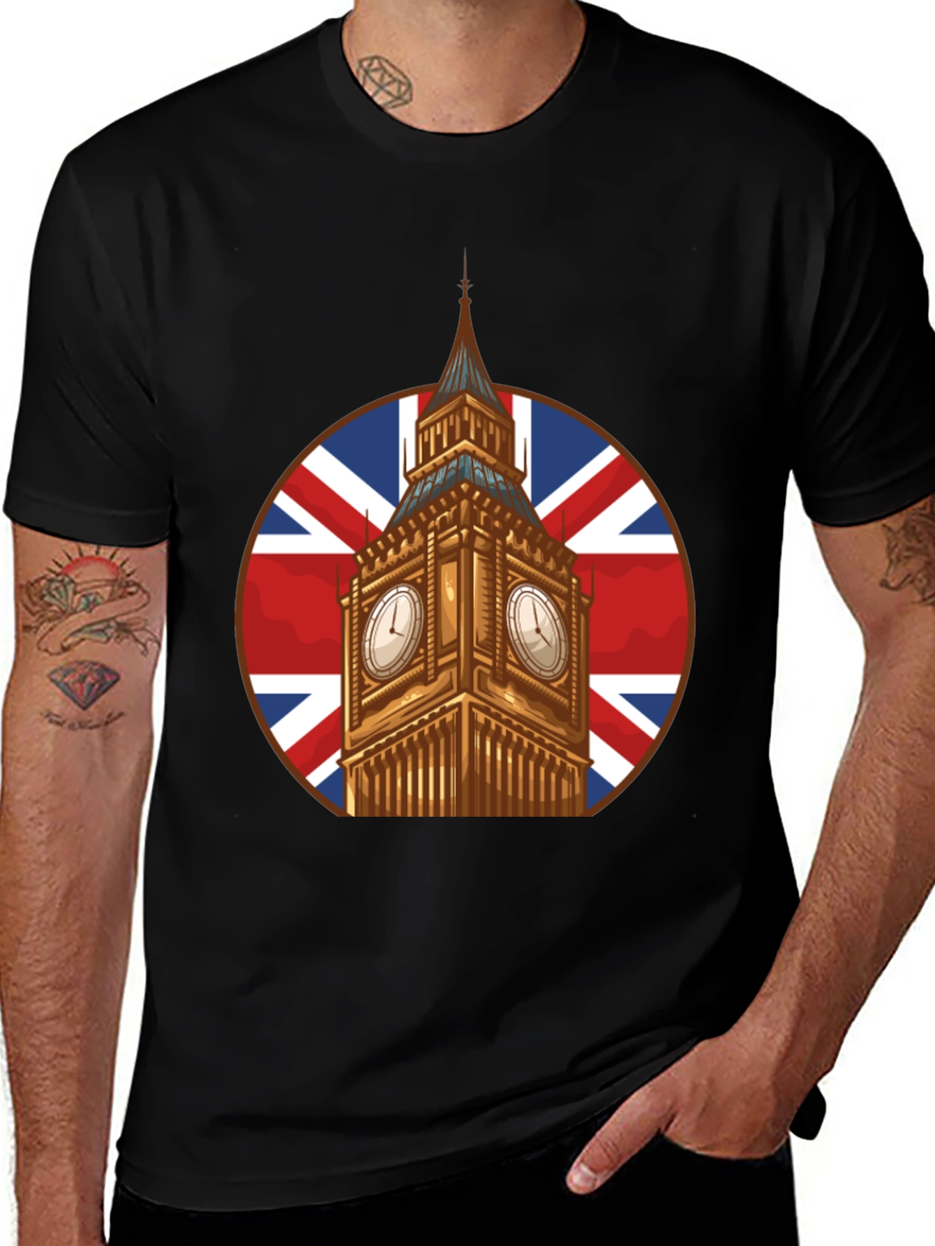 Big Ben Union Jack Graphic T-Shirt