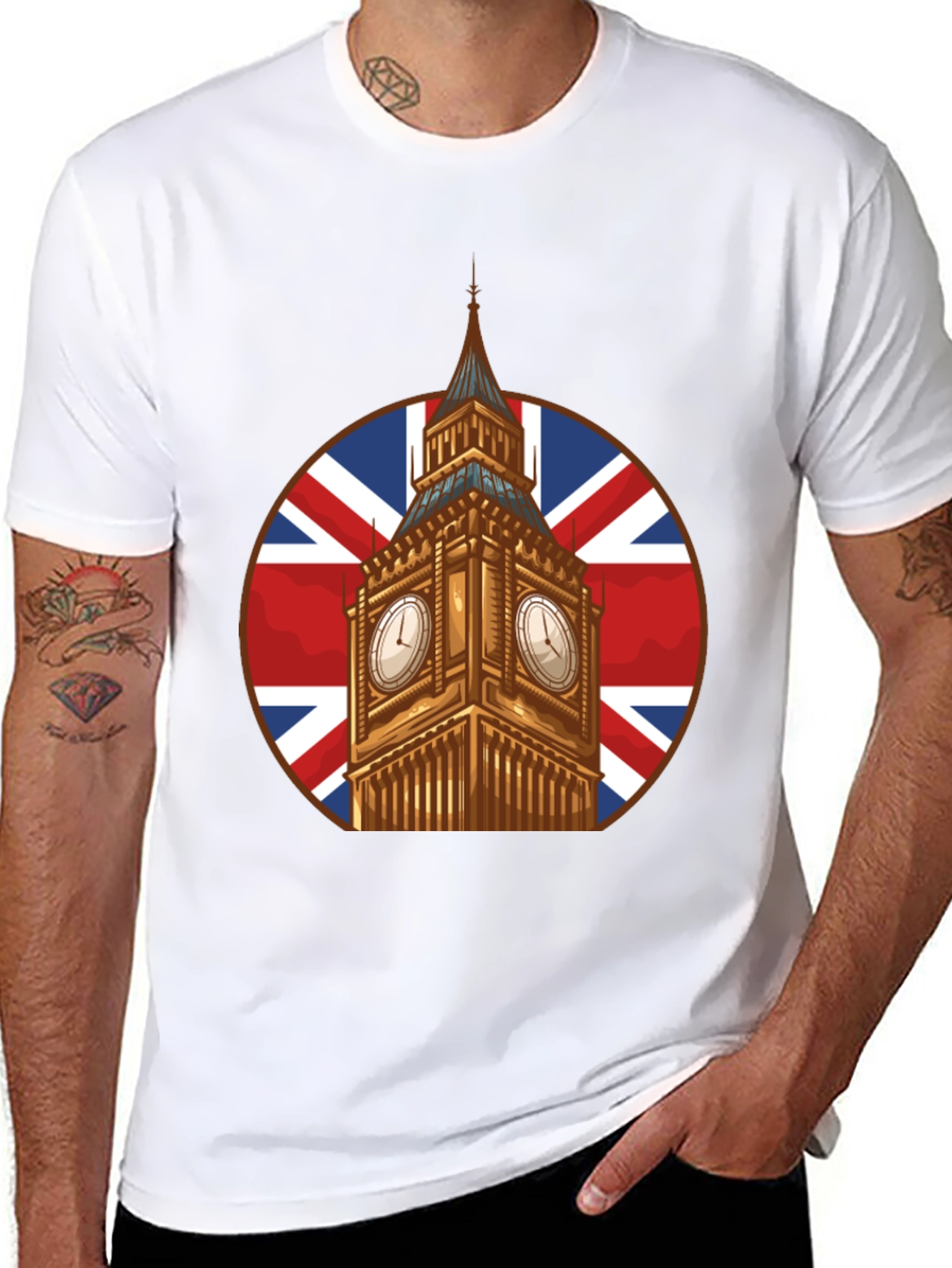 Big Ben Union Jack Graphic T-Shirt