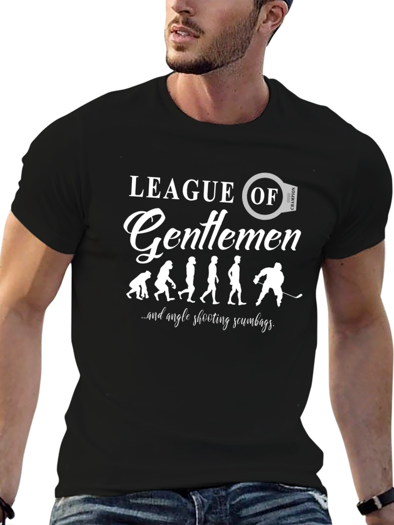 League of Gentlemen Hockey Evolution Black T-Shirt