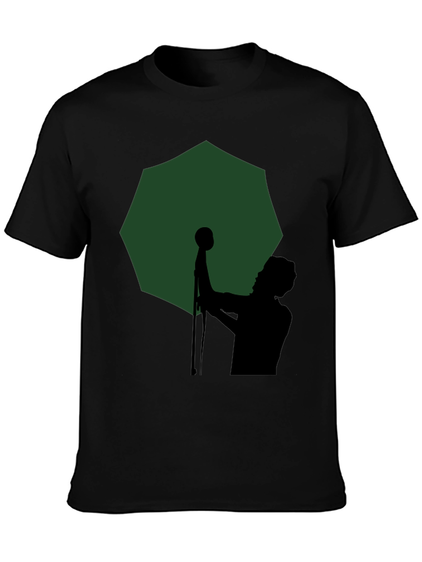 Silhouette Singer Graphic Tee - Mens Black T-Shirt