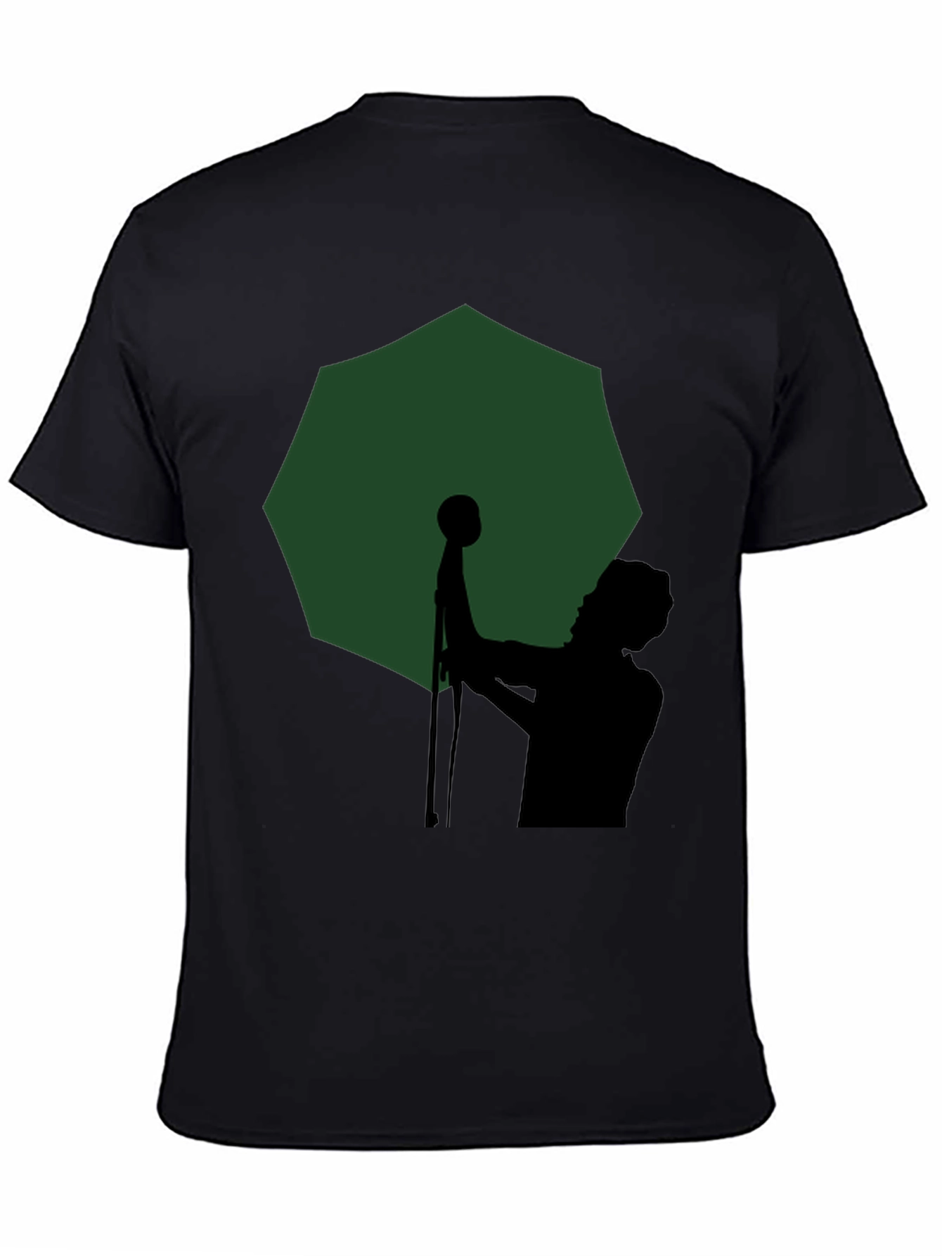 Silhouette Singer Graphic Tee - Mens Black T-Shirt