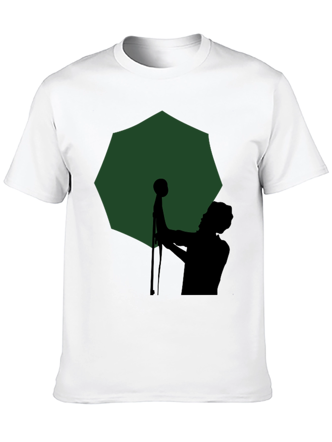 Silhouette Singer Graphic Tee - Mens Black T-Shirt