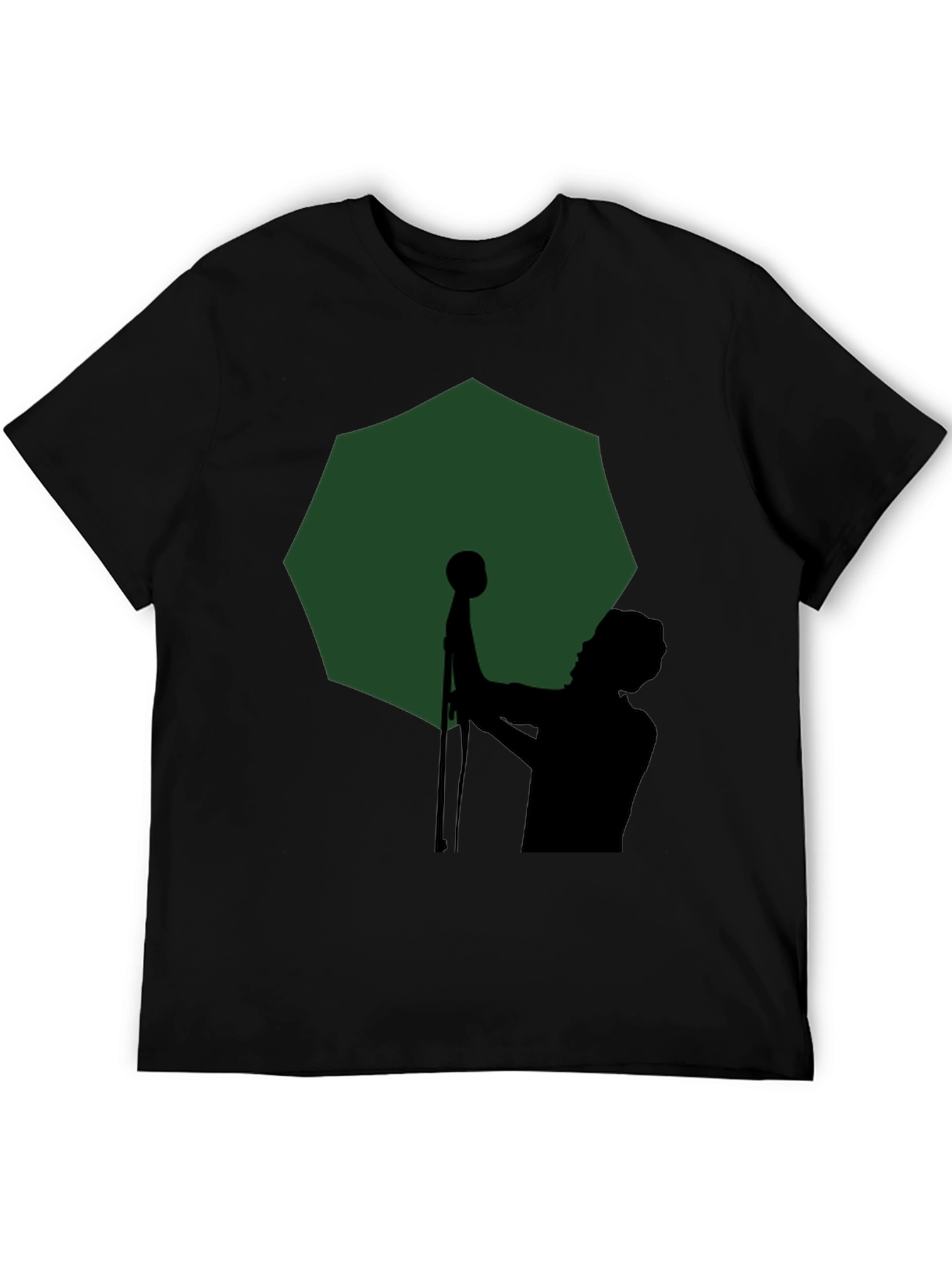 Silhouette Singer Graphic Tee - Mens Black T-Shirt