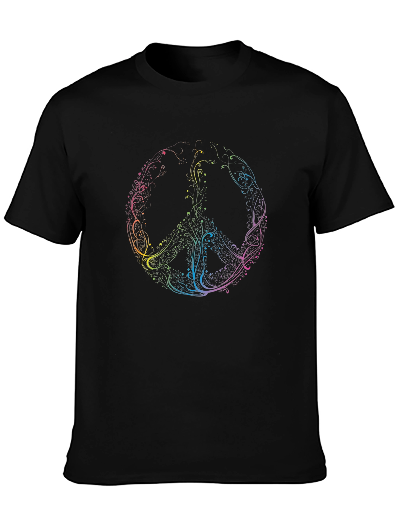 Rainbow Peace Sign Graphic T-Shirt