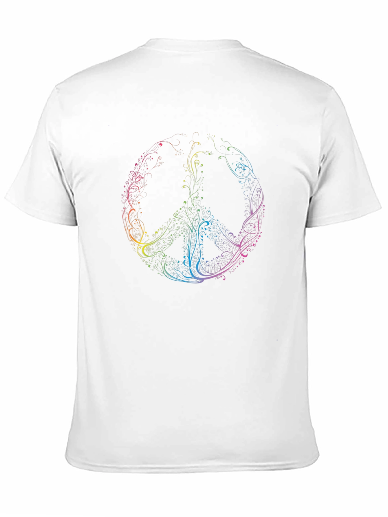 Rainbow Peace Sign Graphic T-Shirt