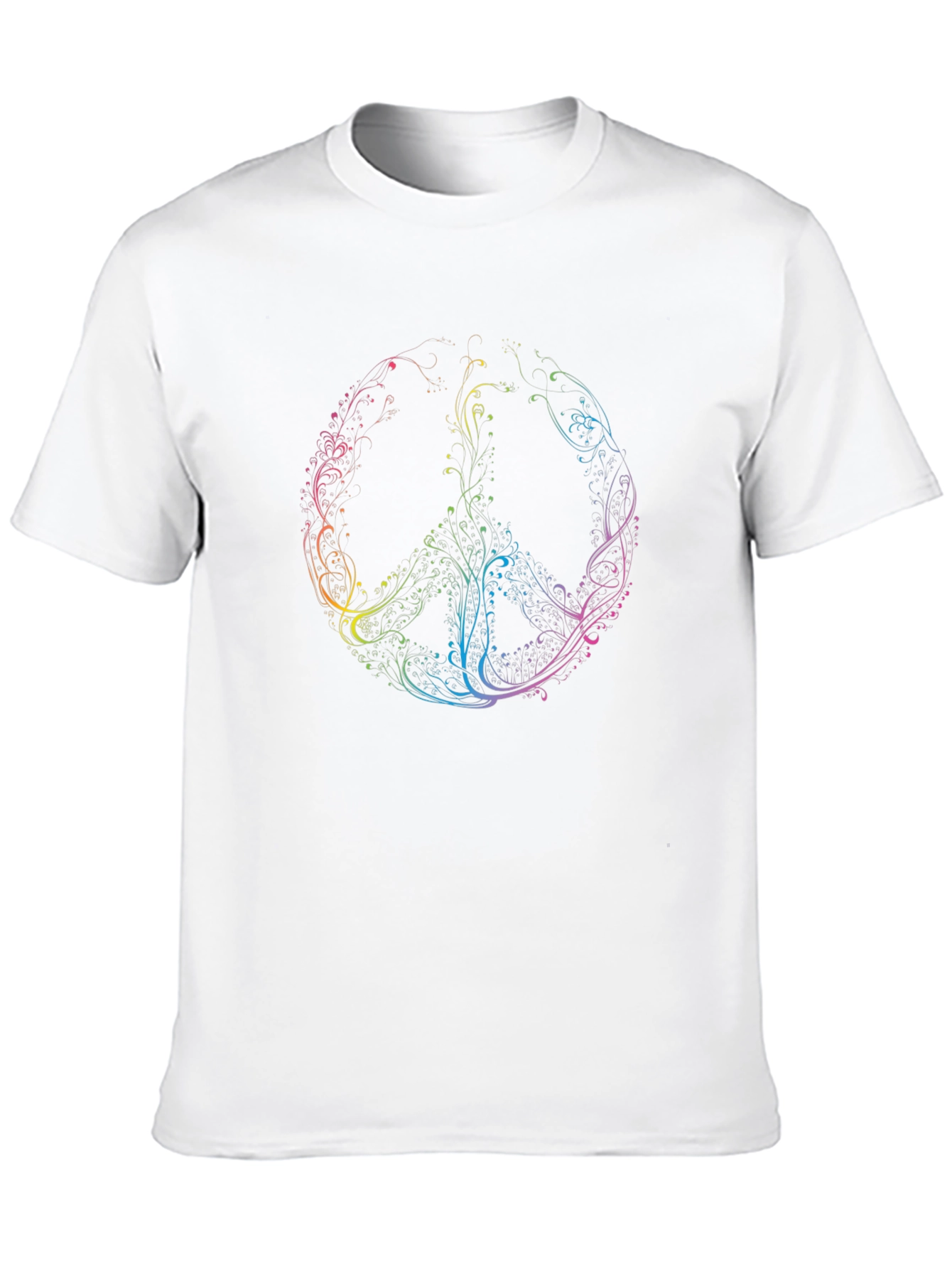 Rainbow Peace Sign Graphic T-Shirt