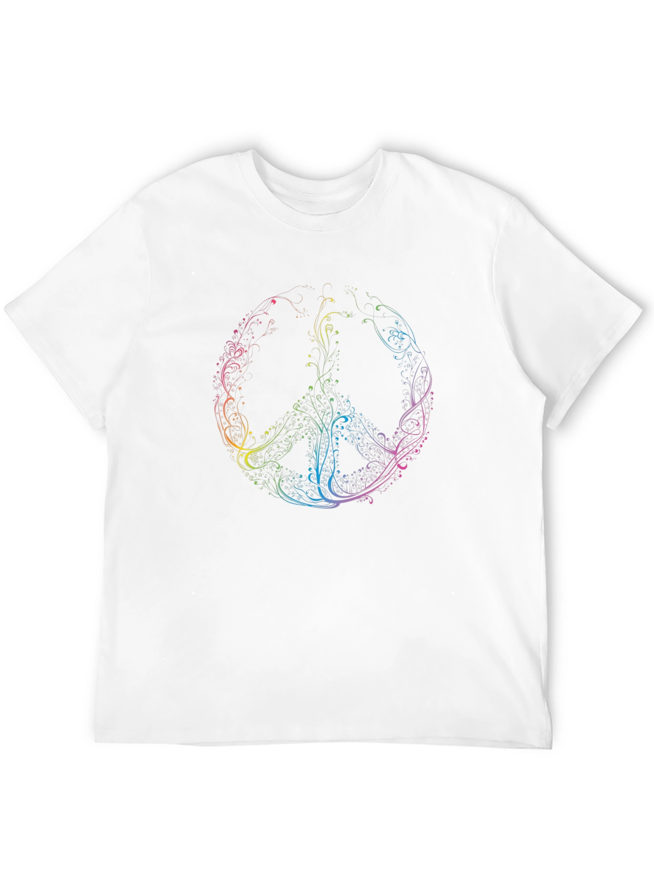 Rainbow Peace Sign Graphic T-Shirt