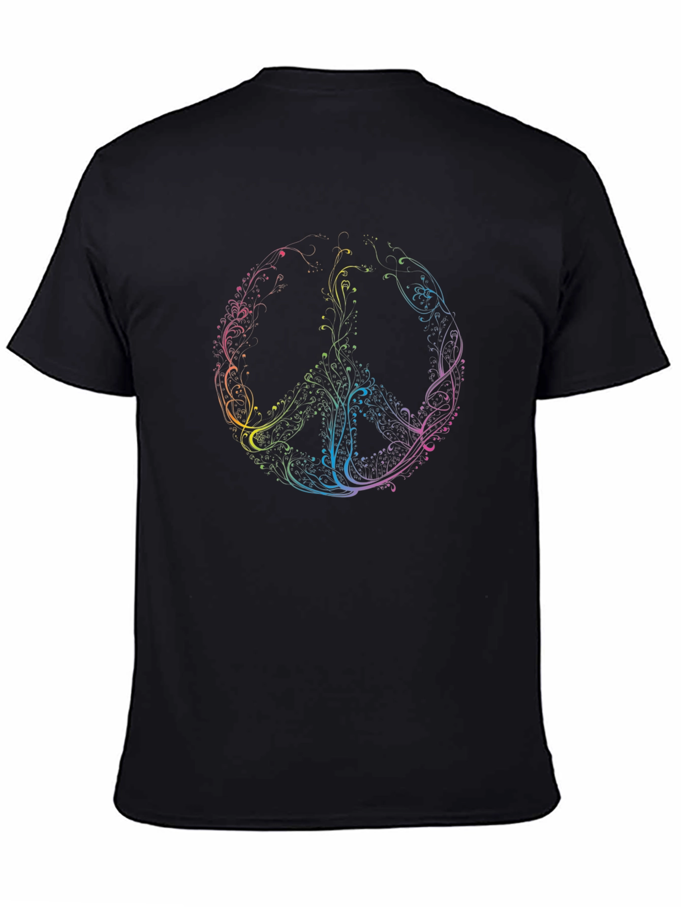 Rainbow Peace Sign Graphic T-Shirt