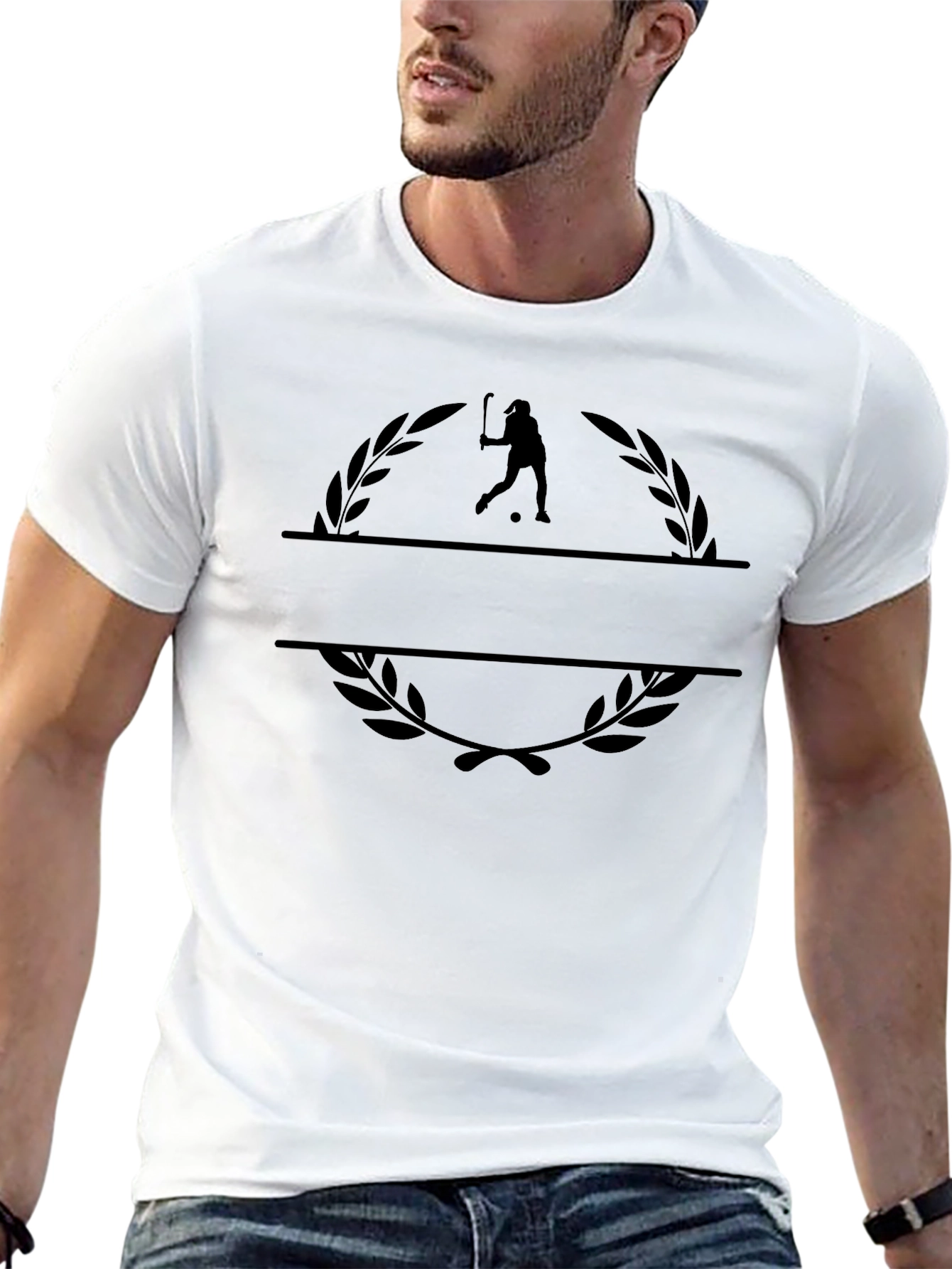 Stylish Black Tennis Graphic Tee
