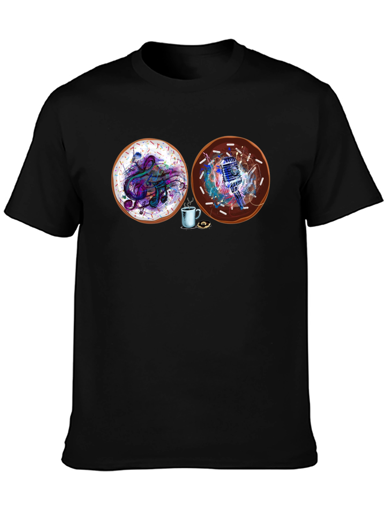 Music & Microphone Donuts Graphic Tee