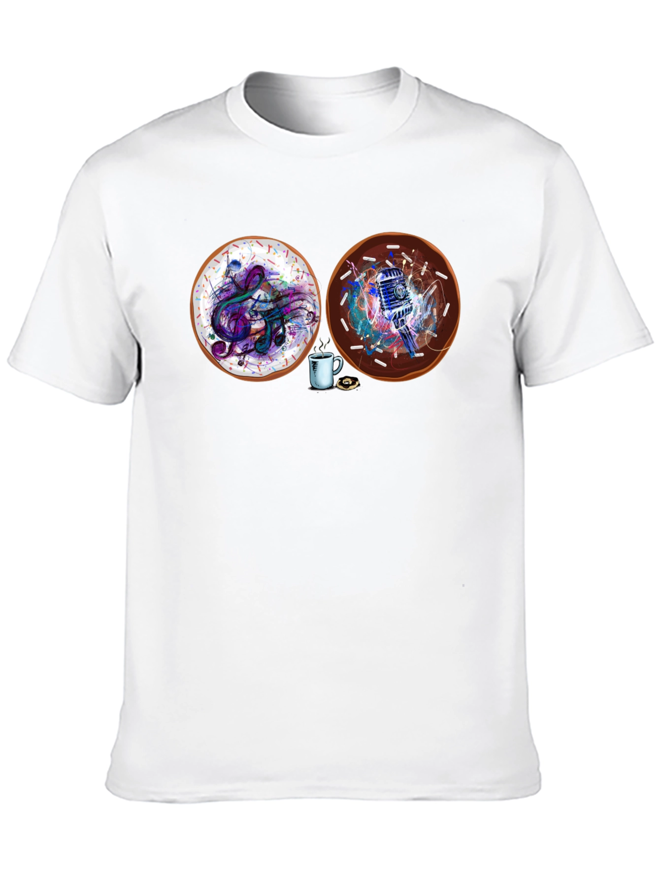 Music & Microphone Donuts Graphic Tee