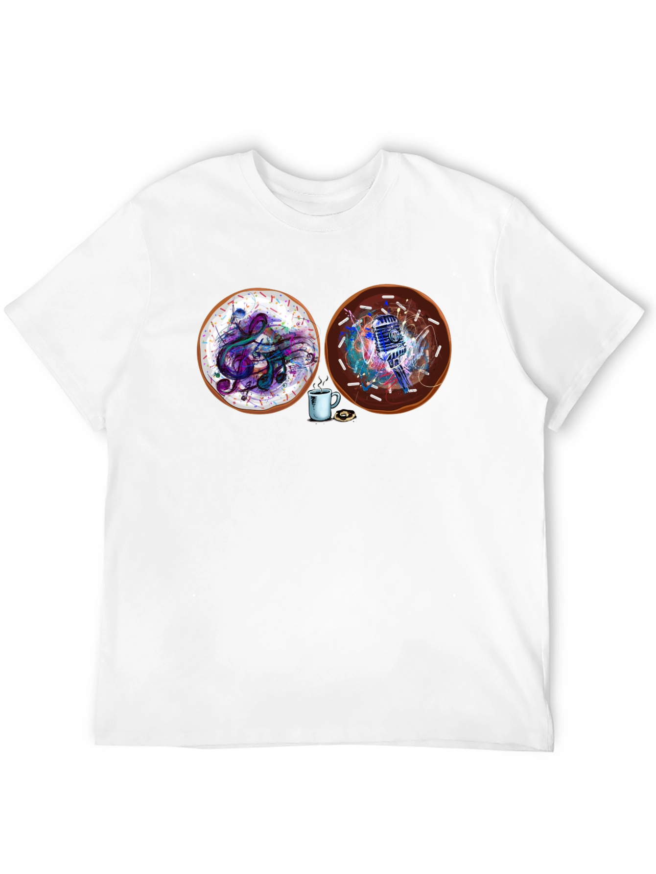 Music & Microphone Donuts Graphic Tee