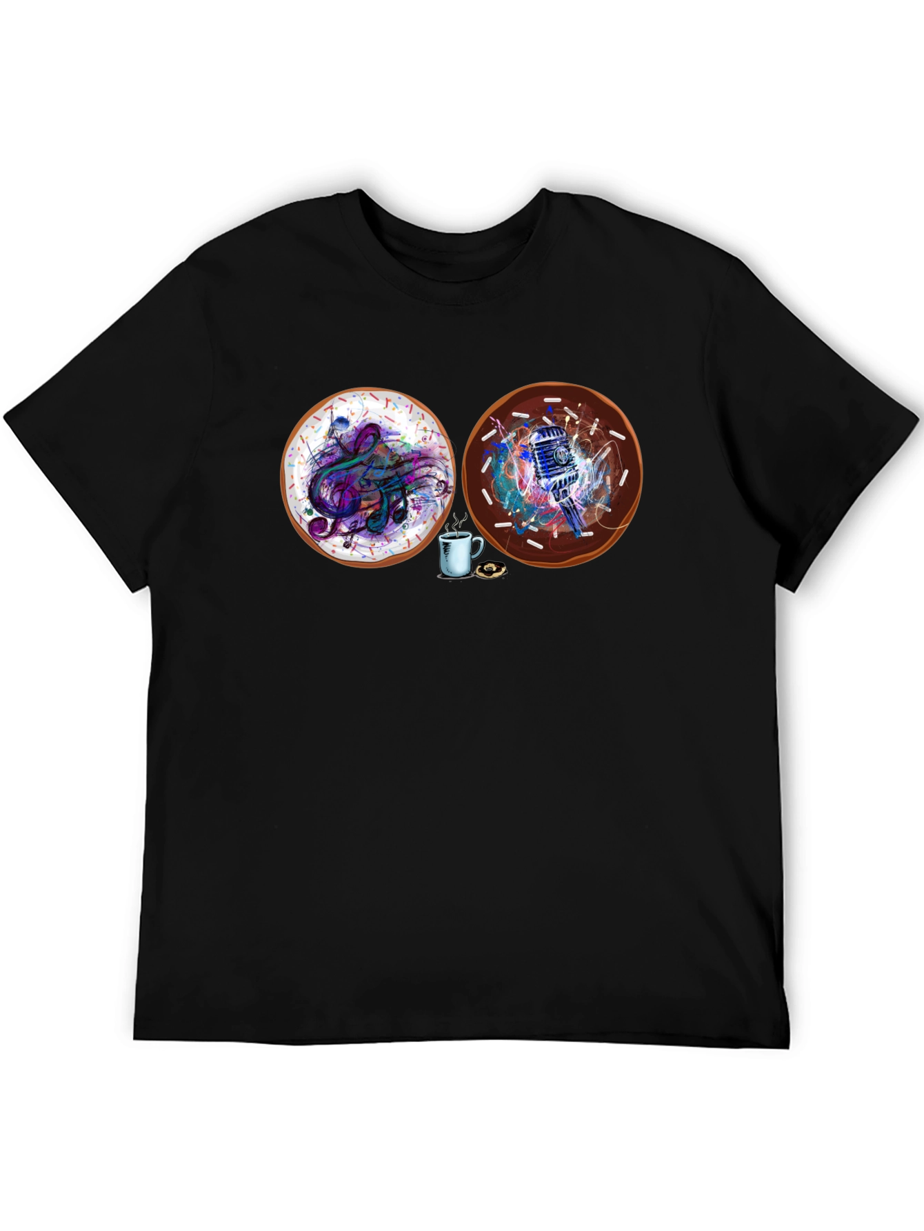 Music & Microphone Donuts Graphic Tee