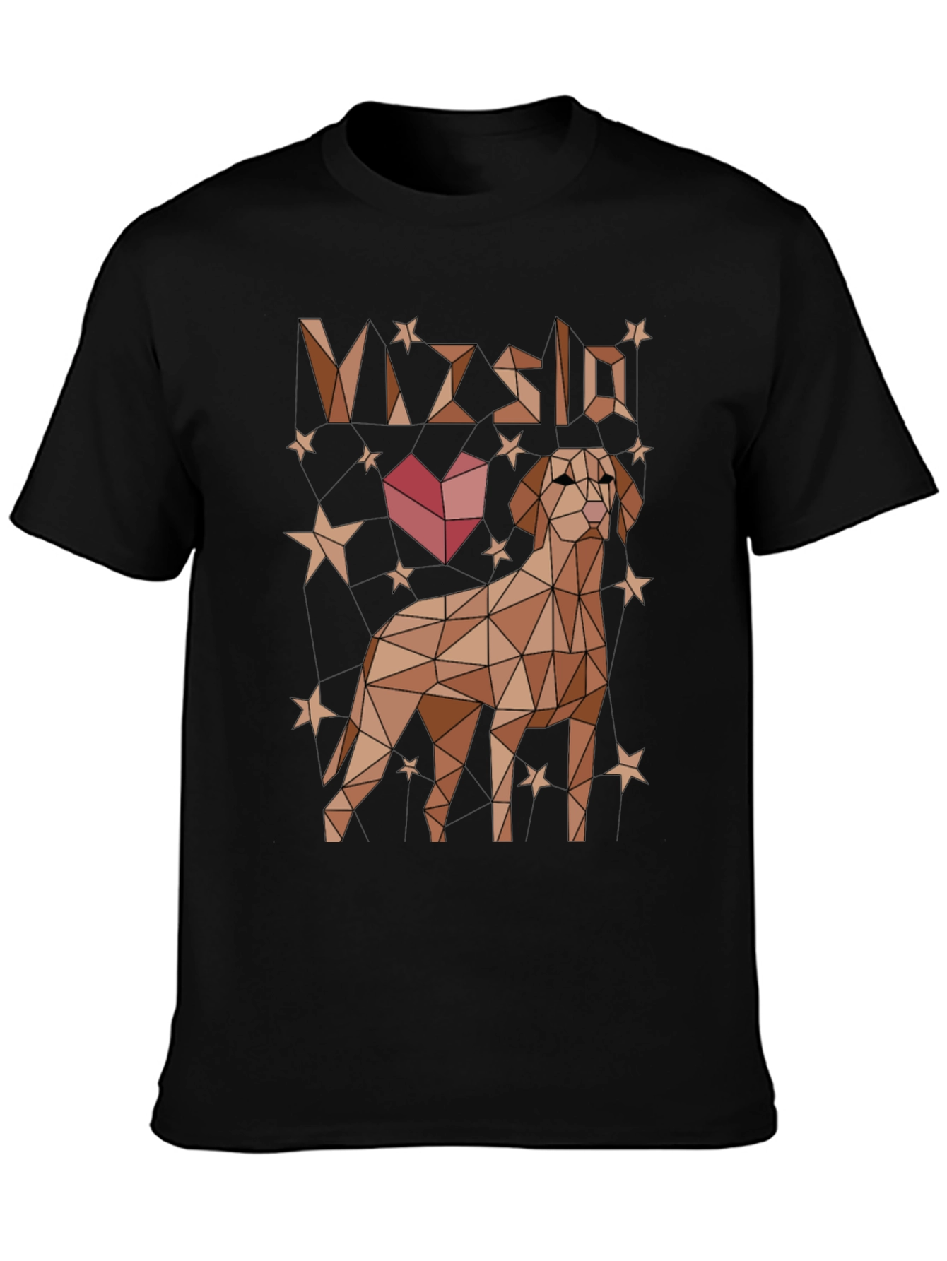 Geometric Vizsla Dog Graphic T-Shirt