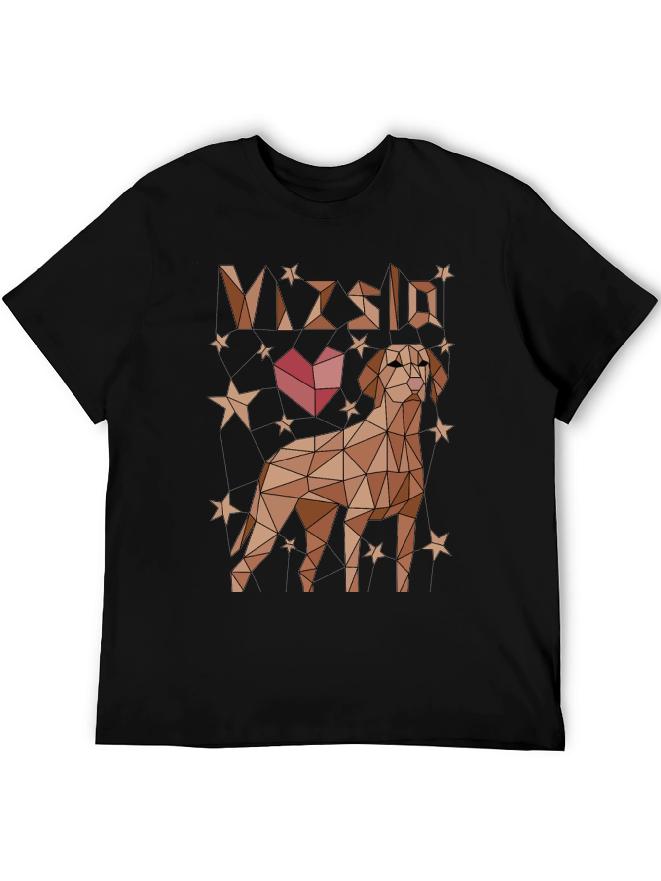 Geometric Vizsla Dog Graphic T-Shirt
